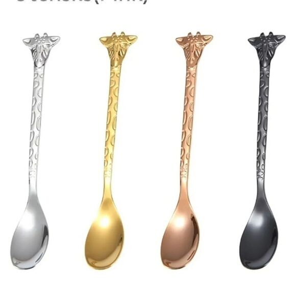 Other - Giraffe Handle Spoon Set - Multicolor